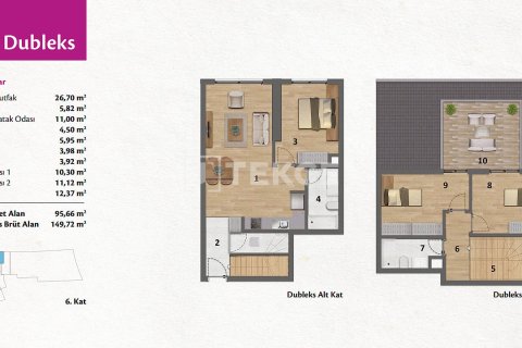 2+1 Lägenhet  i Izmir, Turkiet Nr. 221606 - 29