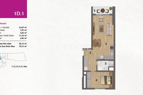 2+1 Lägenhet  i Izmir, Turkiet Nr. 221606 - 22