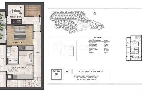 5+1 Villa  i Urla, Izmir, Turkiet Nr. 221601 - 24