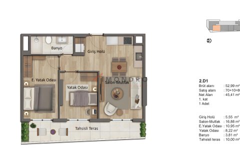 آپارتمان در Zeytinburnu،  Istanbul ، ترکیه 2 خوابه ، 72 متر مربع.  شماره 215562 - 12