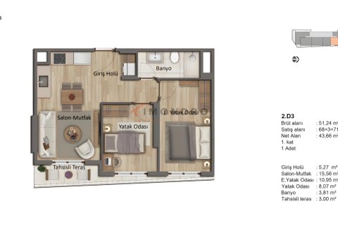 آپارتمان در Zeytinburnu،  Istanbul ، ترکیه 2 خوابه ، 72 متر مربع.  شماره 215562 - 10