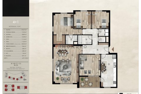 2+1 Lejlighed i Basaksehir, Istanbul, Tyrkiet Nr. 217050 - 6