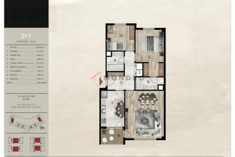 2+1 Lejlighed i Basaksehir, Istanbul, Tyrkiet Nr. 217050 - 7