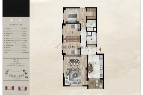 2+1 Lejlighed i Basaksehir, Istanbul, Tyrkiet Nr. 217050 - 8