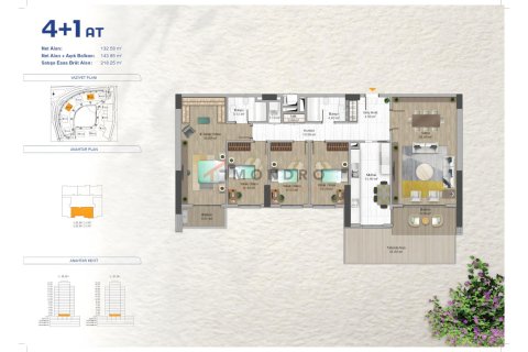 آپارتمان در Bagcilar،  Istanbul ، ترکیه 4 خوابه ، 218 متر مربع.  شماره 215567 - 19