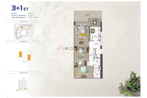 آپارتمان در Bagcilar،  Istanbul ، ترکیه 3 خوابه ، 161 متر مربع.  شماره 215566 - 11