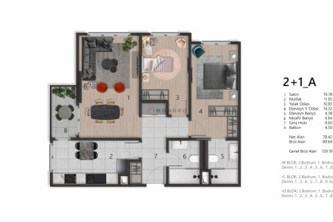 آپارتمان در Beyoglu،  Istanbul ، ترکیه 1 خوابه ، 90 متر مربع.  شماره 215568 - 16