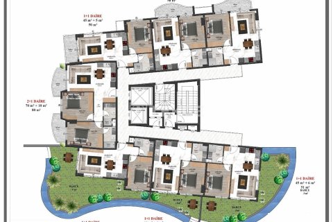 Daire  2+1  Alanya, Antalya, Türkiye №63755 - 24