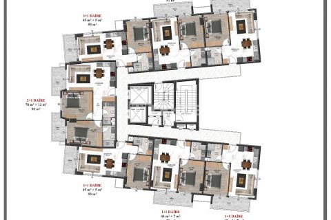 Daire  2+1  Alanya, Antalya, Türkiye №63755 - 27