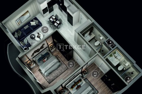 2+1 Penthouse i Alanya, Antalya, Tyrkiet Nr. 63756 - 22