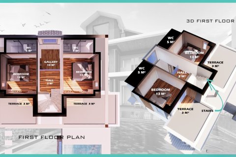 Villa for sale  in Oludeniz, Mugla, Turkey, 4 bedrooms, 250m2, No. 213249 – photo 9