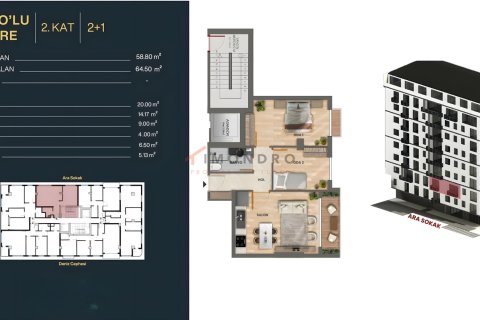 Продажа квартиры  в Бешикташе, Стамбуле, Турция 2+1, 80м2, №221259 – фото 27