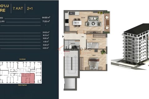 Продажа квартиры  в Бешикташе, Стамбуле, Турция 2+1, 80м2, №221259 – фото 20