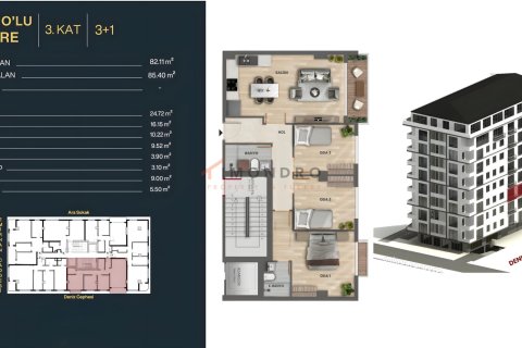 Apartment for sale  in Besiktas, Istanbul, Turkey, 1 bedroom, 70m2, No. 221258 – photo 25