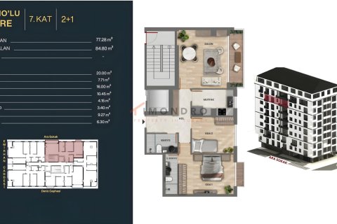 Apartment for sale  in Besiktas, Istanbul, Turkey, 3 bedrooms, 105m2, No. 221260 – photo 18