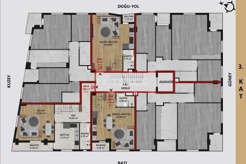 2+1 Lägenhet  i Antalya, Turkiet Nr. 213301 - 9