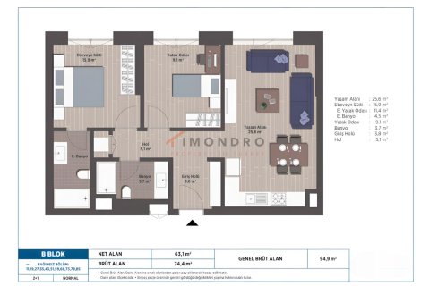 Продажа квартиры  в Аташехир, Стамбуле, Турция 2+1, 122м2, №212896 – фото 28