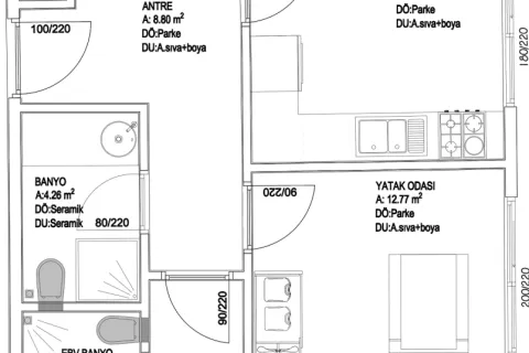 Продажа квартиры в Аксу, Анталье, Турция 2+1, 81м2, №220881 – фото 18