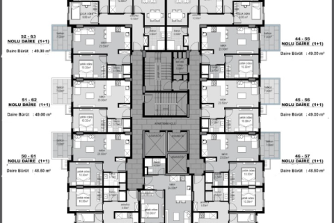Продажа квартиры  в Махмутларе, Анталье, Турция 1+1, 49м2, №31931 – фото 24