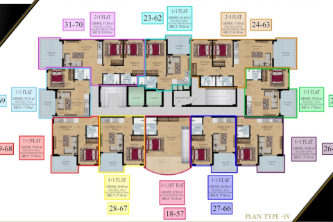 1+1 Lägenhet  i Avsallar, Antalya, Turkiet Nr. 31654 - 19