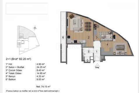 Apartment for sale  in Antalya, Turkey, 2 bedrooms, 78m2, No. 224381 – photo 17