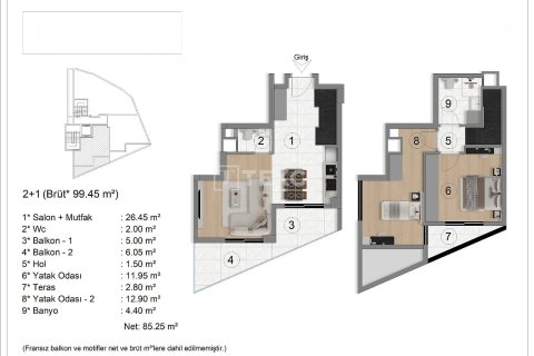 Apartment for sale  in Antalya, Turkey, 2 bedrooms, 100m2, No. 224382 – photo 18