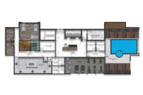 آپارتمان در  Mahmutlar ، ترکیه 1 خوابه ، 55 متر مربع.  شماره 32756 - 12