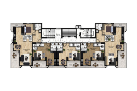 آپارتمان در  Mahmutlar ، ترکیه 1 خوابه ، 55 متر مربع.  شماره 32756 - 13
