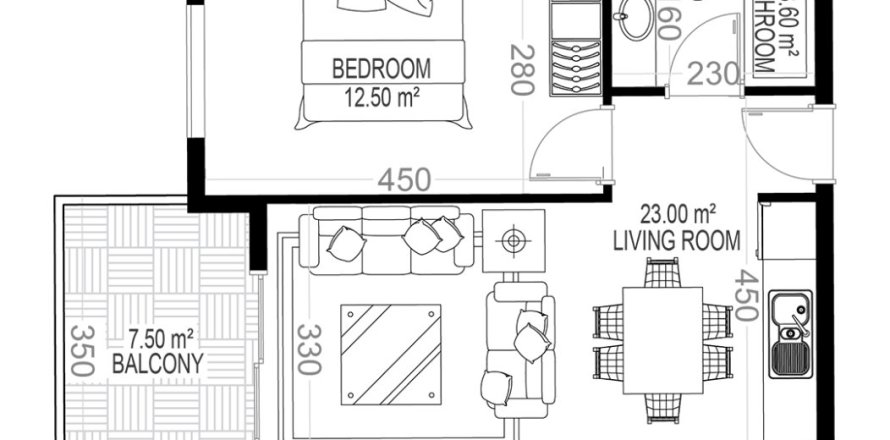1+1 Apartment in Yekta Sungate Residence, Gazipasa, Antalya, Turkey No. 217844