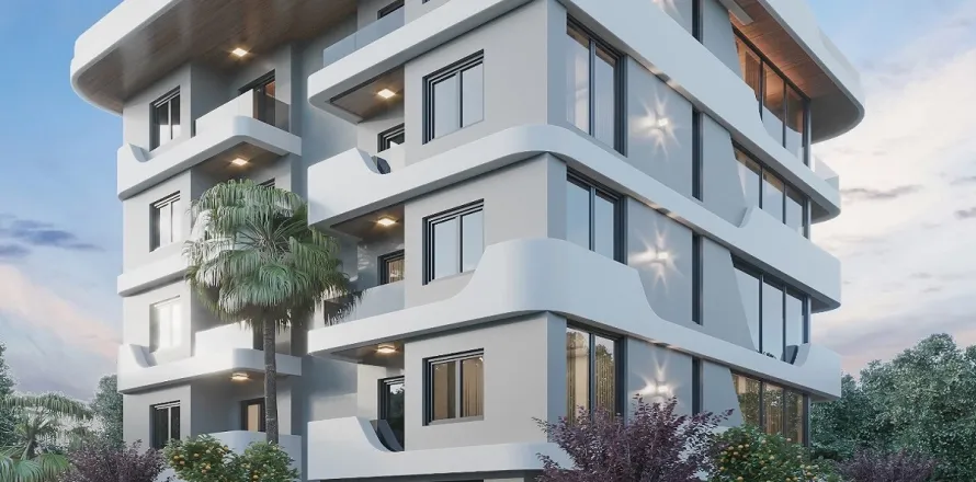 آپارتمان در  Alanya ، ترکیه 1 خوابه ، 57 متر مربع.  شماره 223684