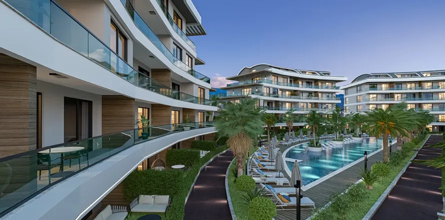 1+1 Lejlighed  i Alanya, Antalya, Tyrkiet Nr. 223683