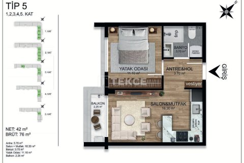Daire  2+1  Aksu, Antalya, Türkiye №221617 - 15