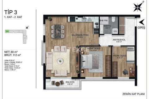 Daire  2+1  Aksu, Antalya, Türkiye №221617 - 13