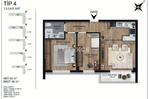 Daire  2+1  Aksu, Antalya, Türkiye №221616 - 14