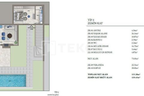 ویلا در  Bodrum ، ترکیه 4 خوابه ، 210 متر مربع.  شماره 221621 - 18