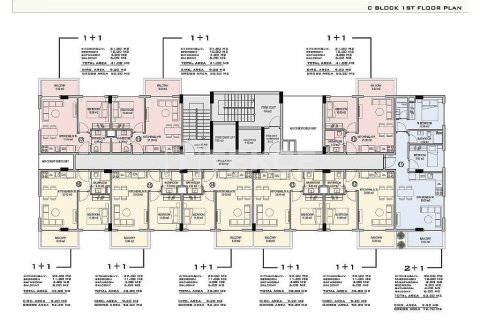 1+1 Lejlighed  i Alanya, Antalya, Tyrkiet Nr. 44318 - 18