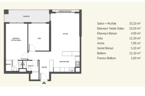 Продажа квартиры  в Анкаре, Турция 3 комн., 89м2, №227862 – фото 11