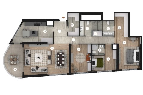 Продажа квартиры  в Анкаре, Турция 4 комн., 184м2, №227865 – фото 26