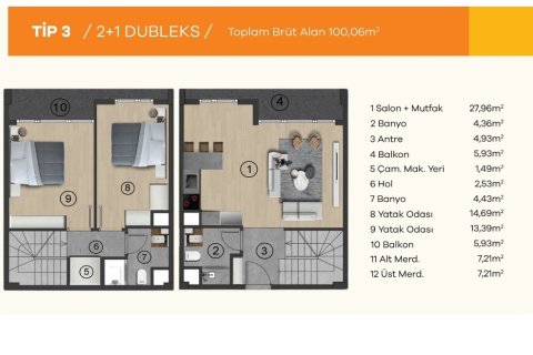 Продажа квартиры  в Анкаре, Турция 3 комн., 80м2, №227864 – фото 14