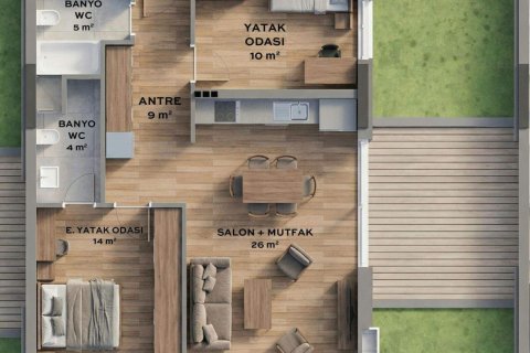 Продажа квартиры  в Коньяалты, Анталье, Турция 2+1, 95м2, №232564 – фото 22