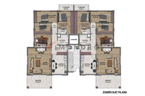 4+1 Leilighet  i Dosemealti, Antalya, Tyrkia Nr. 222450 - 22