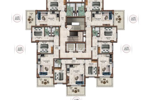 Продажа квартиры  в Аланье, Анталье, Турция 1+1, 55м2, №215662 – фото 23