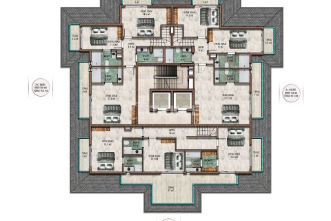 Продажа квартиры  в Аланье, Анталье, Турция 1+1, 55м2, №215662 – фото 21