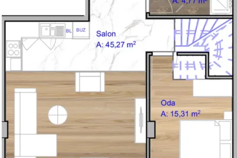 3+1 Leilighet i Mugla, Tyrkia Nr. 220307 - 15