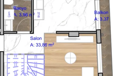 3+1 Leilighet i Mugla, Tyrkia Nr. 220308 - 15