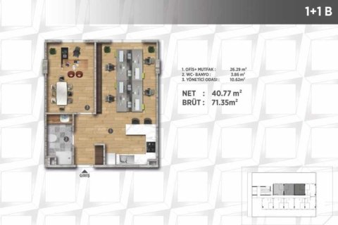 Продажа квартиры в Стамбуле, Турция 1+1, 81м2, №234048 – фото 13