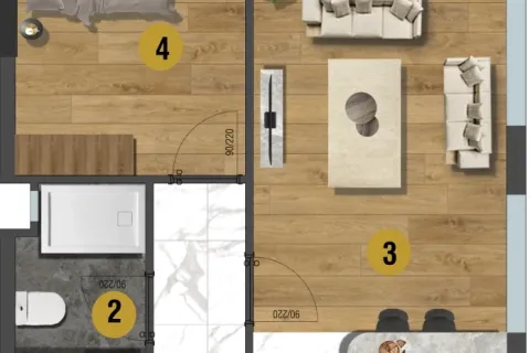 1+1 Leilighet i Mugla, Tyrkia Nr. 220279 - 11