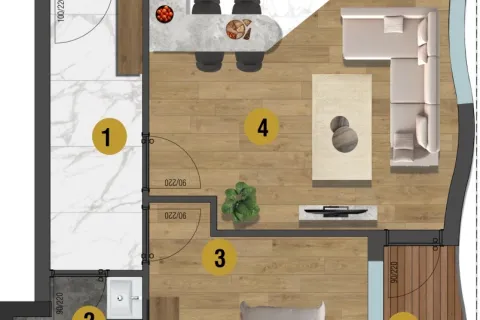 1+1 Leilighet i Mugla, Tyrkia Nr. 220278 - 11