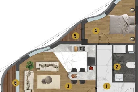 1+1 Leilighet i Mugla, Tyrkia Nr. 220280 - 11