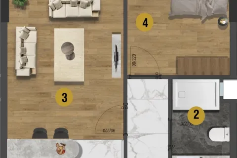 1+1 Leilighet i Mugla, Tyrkia Nr. 220277 - 11